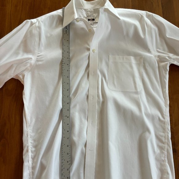 Joseph Abboud White Dress Shirt Spread Collar No Wrinkles Cotton - Picture 5 of 6